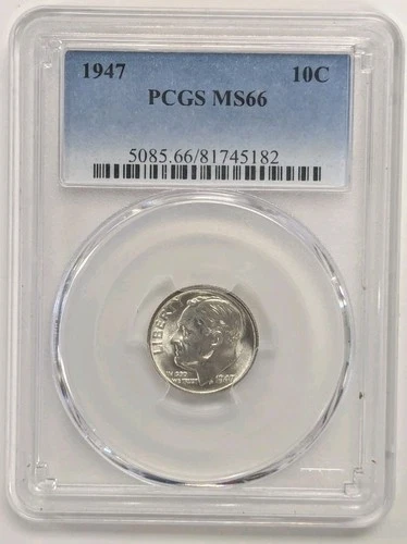 1947 P  Roosevelt Dime PCGS MS66 #Z203