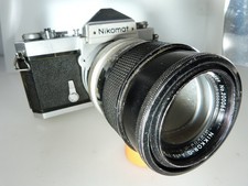 VINTAGE Nikon NIKOMAT FT, 35mm SLR F. Cam. w NIKKOR Q 135/2.8 Lens. READ