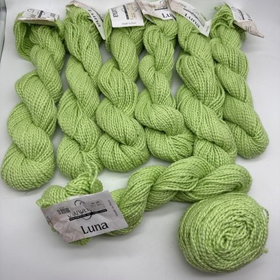 Lot Of 8 Cascade Yarns LUNA 100% Peruvian Cotton 50gm/82yd, col#728 Green Apple