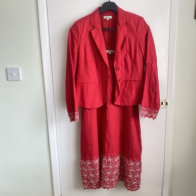 John Rocha Designer @ Debenham Linen  Dress & Blazer Wedding Occasion Size 16
