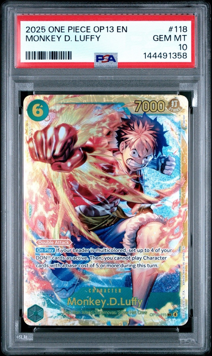 2025 ONE PIECE PSA10 モンキー・D・ルフィ OP13-118 2025 PSA 10 Monkey D. Luffy OP13-118 SEC ONE PIECE Card Game