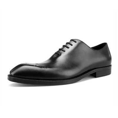  Genuine Leather Casual Wearing-Resist Lace Up Oxford Dress Shoes for Men 
