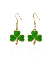 St. Patrick's Day Earrings for Women Irish Holiday Shamrock Dangle Clover