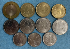 India 2013 Coins: 10 Rupees N, 5R B C H, 2R B C H N, 1R B H N