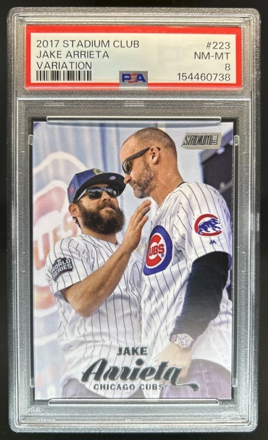 2017 Topps Stadium Club Jake Arrieta #223b Cubs PSA 8