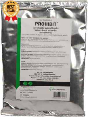 Prohibit Soluble Drench Powder Dewormer for Cattle & Sheep Broad Spectrum 52g