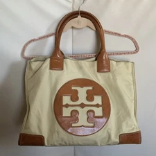 Tory Burch Ella Canvas and Leather Tote
