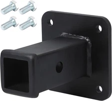 2" Bolt-On Receiver Tube Adapter Hitch Hitch Mount for Skid Steer Mount Plate