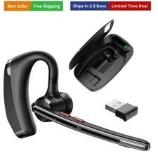 Bluetooth Headset V5.3, Wireless Headset with Dual Noise-Canceling Mics, Port...
