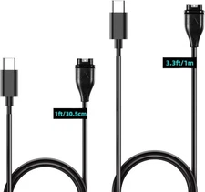 SEVENKA 2-Pack USB-C Charging Cables for Garmin Charger Type C Cable, 1m Long & 