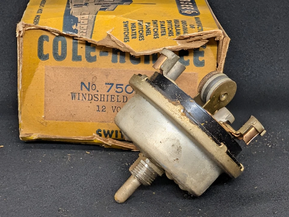 NOS 1957 DODGE D100 D200 D300 PICKUP TRUCK 2 SPPED 12V WINDSHIELD WIPER SWITCH - Image 2 of 4