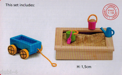 Lundby 60.5096 Smaland Sandkasten Set für das Puppenhaus 1:18