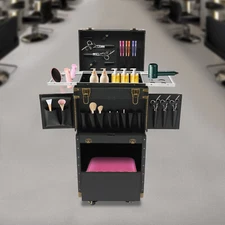 Movable Hairdressing Tool Box Barber Case Hairdressing Storage Box with Locks