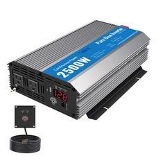 2500 Watt Pure Sine Wave Power Inverter 12V DC to 110V 120V AC Converter for RV