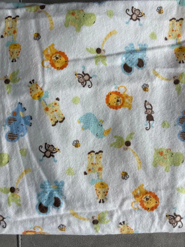 HTF Trend Lab Jungle Zoo Animal Print Flannel  Baby Blanket  48x48" NWOT - Image 2 of 3