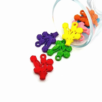4, 20 or 50 BULK pcs Colorful Flower Pot Acrylic Charms-US Seller - MC1026