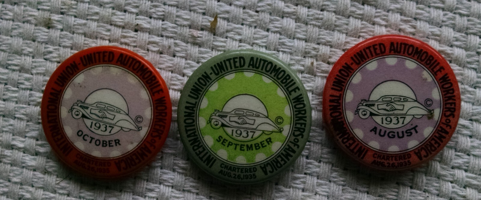 Lot of 12 CIO / UAW Union Lapel Pins 19371938 Rochester NY Local 11