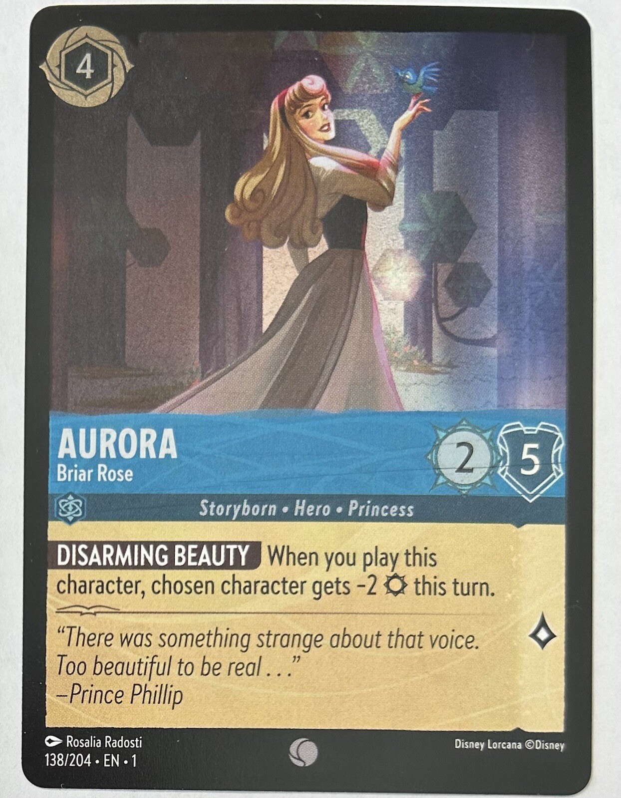 Lorcana The First Chapter Aurora Briar Rose Princess 138/204 Cold Foil Near Mint