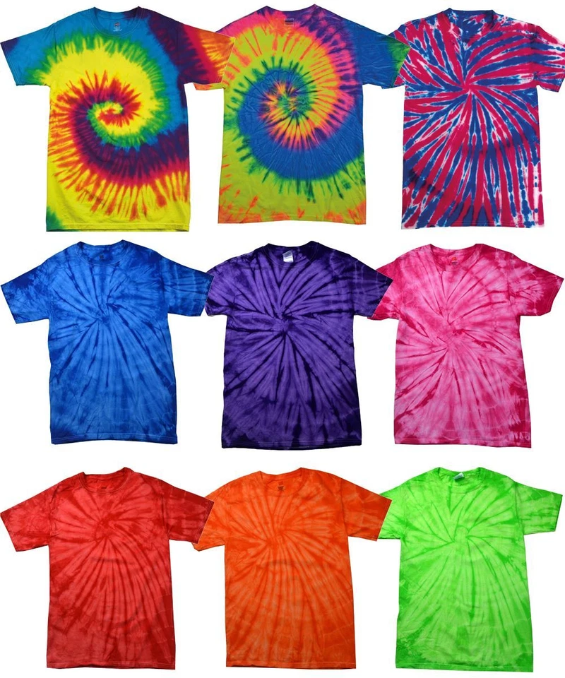 COLORTONE Tie Dye Style T-Shirts für Kinder Mädchen Jungen Spaß Mehrfarbig Tops Tee T-Shirt