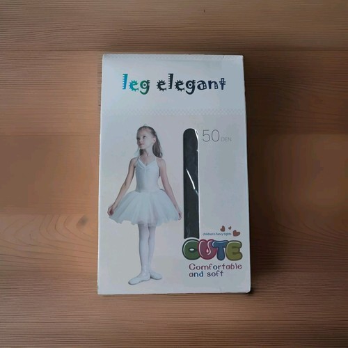 Leg Elegant Girls Cute Comfortable And Soft Tights in Black, Size 8-10