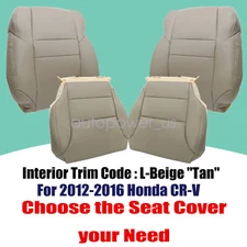 2012 2013 2014 2015 2016 Fits Honda CR-V Driver Passenger Leather Seat Cover Tan