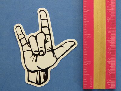 MUSIC STICKER ~ Cool Rocker Dude Hand Sign ** See STORE for 100s More ...