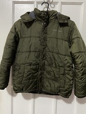 Boys Calvin Klein Jeans Puffer Coat Hunter Green Size Medium 10/12