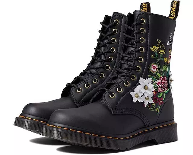 Dr. Martens Women s 1490 Floral Bloom Leather Vonda Butterfly Boots RARE