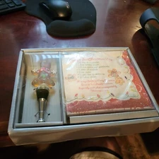 Snowman Handcrafted Wine Bottle Topper and Holiday Cocktail Napkins Hostess Set