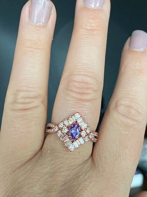 This Love I Found Light Tanzanite Cubic Zirconia rose gold plated