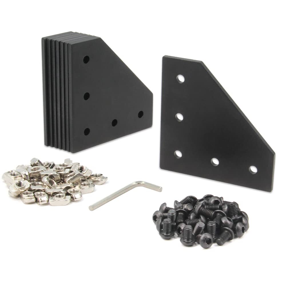 Yeebyee 3030 L-Bracket: Piastra Angolare 5 Fori per Design Modulare