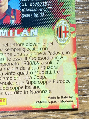 Panini Card Calcio 97 1997 Serie A #50 Demetrio Albertini AC Milan - Picture 10 of 10