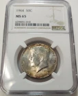 *TONED* 1964 KENNEDY 50C HALF DOLLAR NGC MS65 #6299051-010