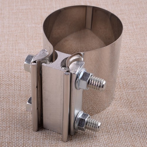 2pcs Lap Joint Seal Exhaust Clamp Stainless Steel Joint 3" OD pipe Universal Acc - Picture 2 of 4