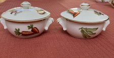 Guildcraft Oven-to-Table Ware Two Covered Soup Bowls 24K Gold Trim 1950s Japan