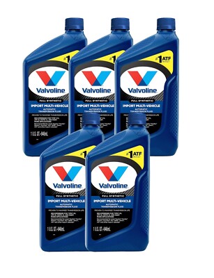 5 Quarts Import Multi-Vehicle (ATF) Full Synthetic Auto Trans Fluid Set 5 x 1 qt