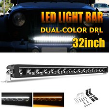 22324252 Dual Color Drl Led Light Bar Spot Flood Offroad Truck Driving 4wd
