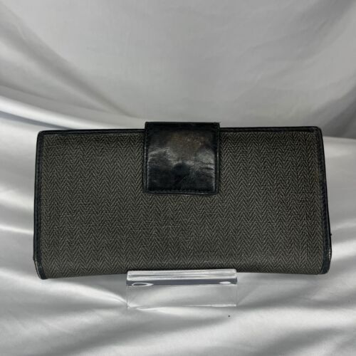 BVLGARI Flap Long Wallet Leather Bifold Card Holder Zip Around Purse - Picture 3 of 8