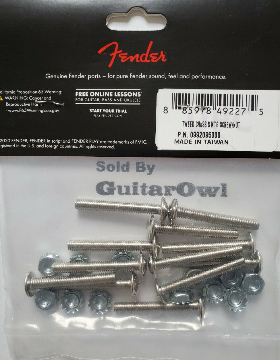 Fender Amp Amplifier Pure Vintage Chassis Mounting Screws Nuts