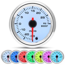2 52mm Car Turbo Boost Meter Psi Pressure Gauge Digital Pointer 7 Colors Led
