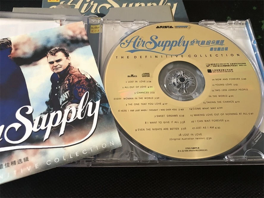 Air Supply THE DEFINITIVE COLLECTION China First Edition Paper Slipcove CD Rare — 第 4/4 张图片