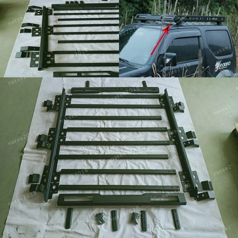 Car Roof Rack Basket Metal Luggage Carrier Box For Suzuki Jimny