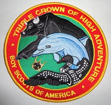 BSA High Adventure Triple Crown 6'' Back Patch (Philmont/Sea Base/Northern Tier)