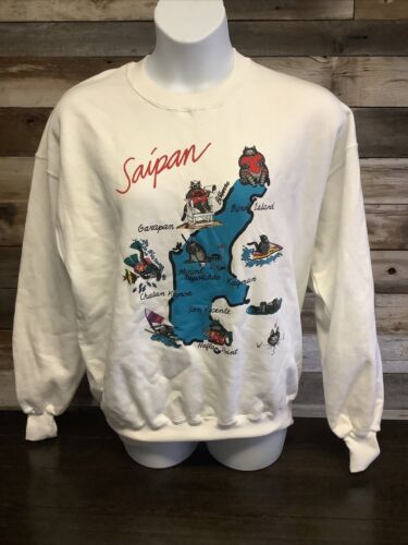 Vtg 80s 90s Crazy Shirts Spain Sweatshirt L Rare