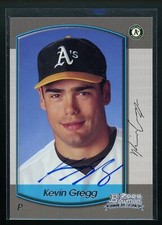 2000 Bowman KEVIN GREGG Signed Card autograph auto A'S ORIOLES MARLINS RC