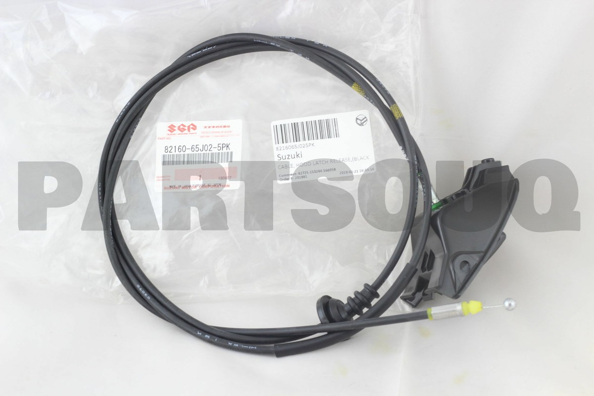 8216065J025PK Genuine Suzuki CABLE, HOOD LATCH RELEASE,(BLACK
