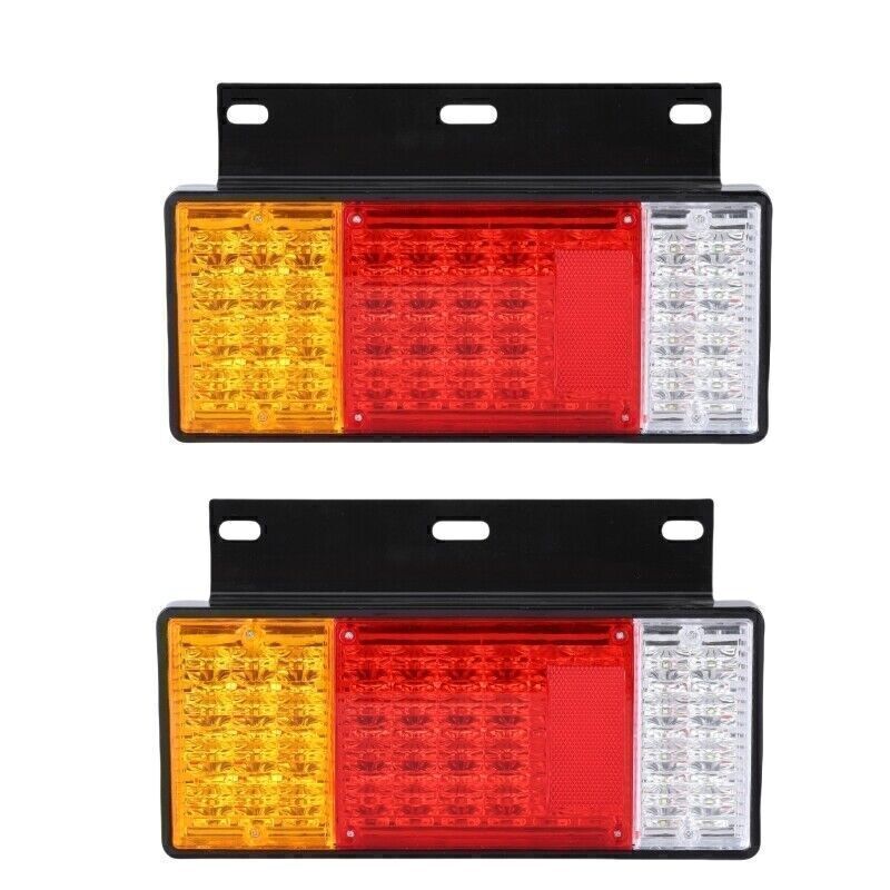 2PCS 44LED Semi-Trailer Dump Truck Tail Lights with Turn Signal and Brake Stop