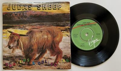 Hunters & Collectors Judas Sheep 45 rpm PS EX+ Virgin Aussie Pop Rock (1983)