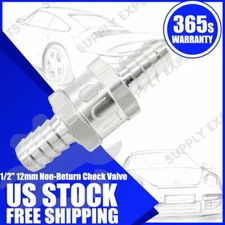12mm Non Return Check Valve 1/2" Fuel Oil Petrol Diesel Water One Way Aluminum