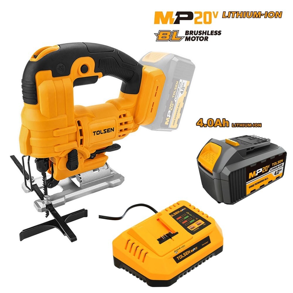 SEGHETTO ALTERNATIVO A BATTERIA 20V 4AH LITIO TOLSEN 87284 BATTERIA E CARICABATT